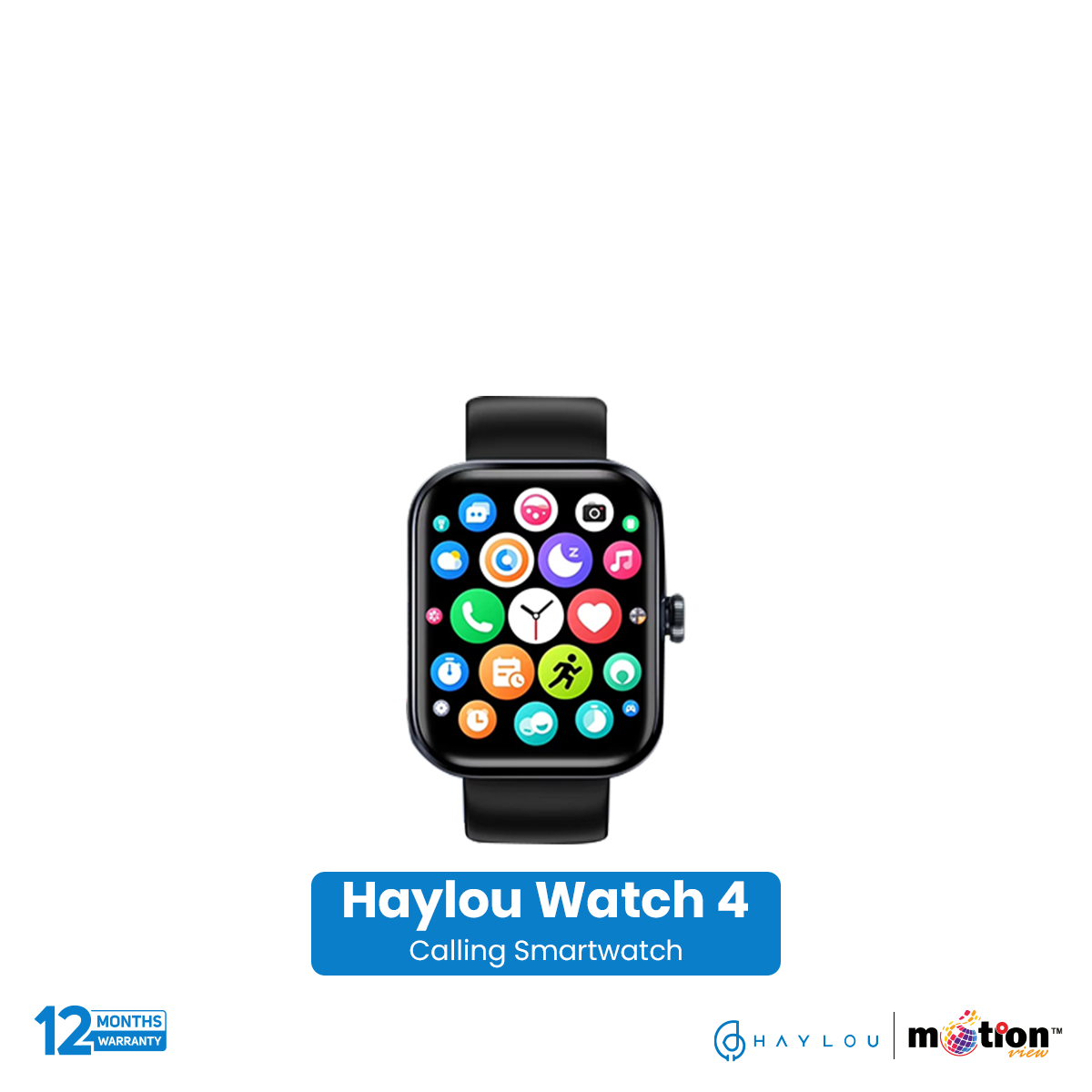 Haylou Watch 4 1.78" TFT HD Display & With BT Calling Smart Watch - Black