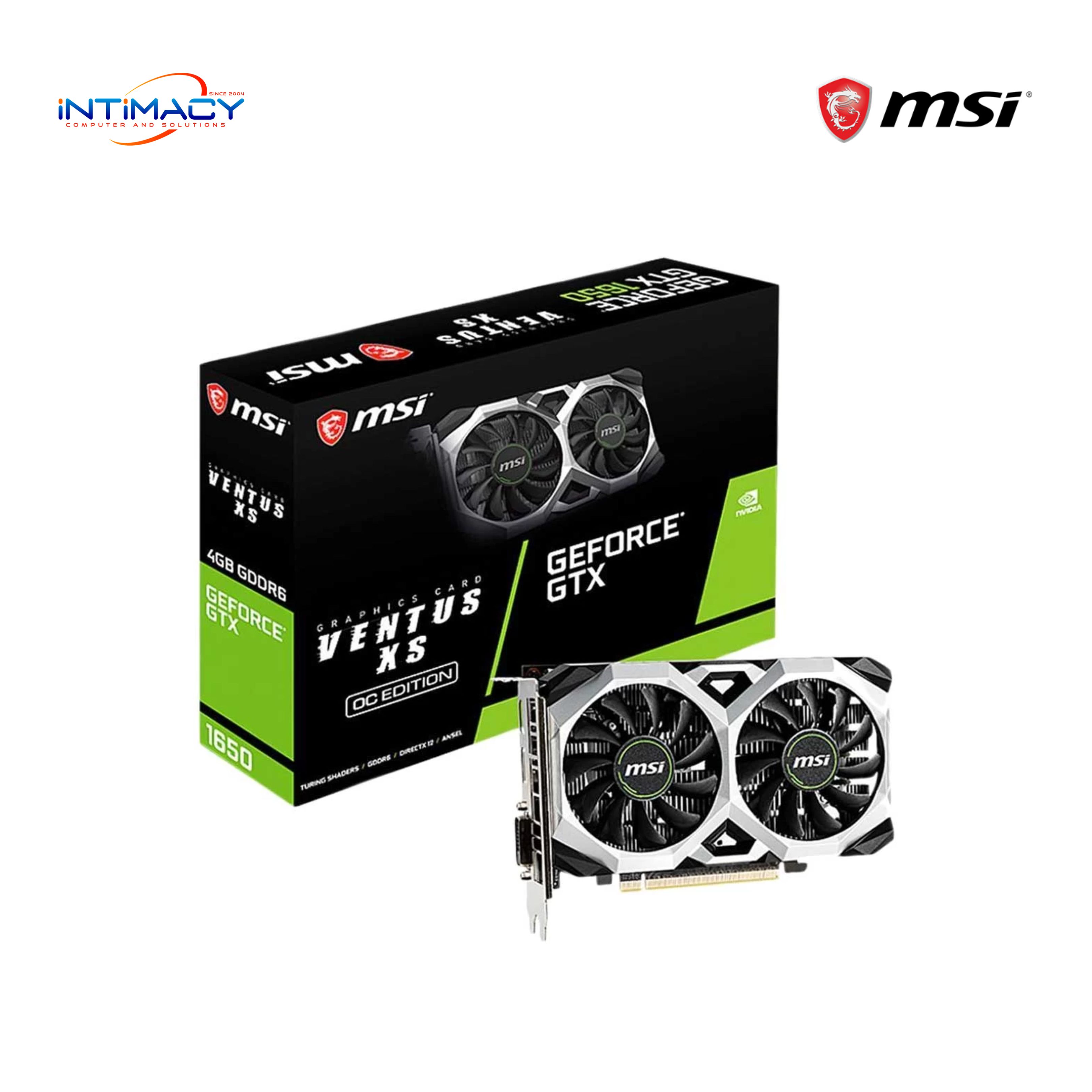 MSI GeForce GTX 1650 D6 Ventus XS OCV3 4GB GDDR6 Graphics Card