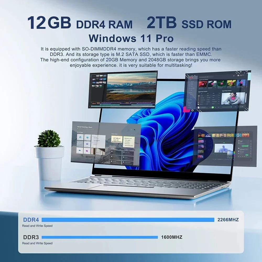 laptops 2024 Windows 11 Intel CORE i7-7500U laptop 12GB RAM 1TB/2TB SSD Computer 1920*1080 Resolution Office Study PC Computer. 