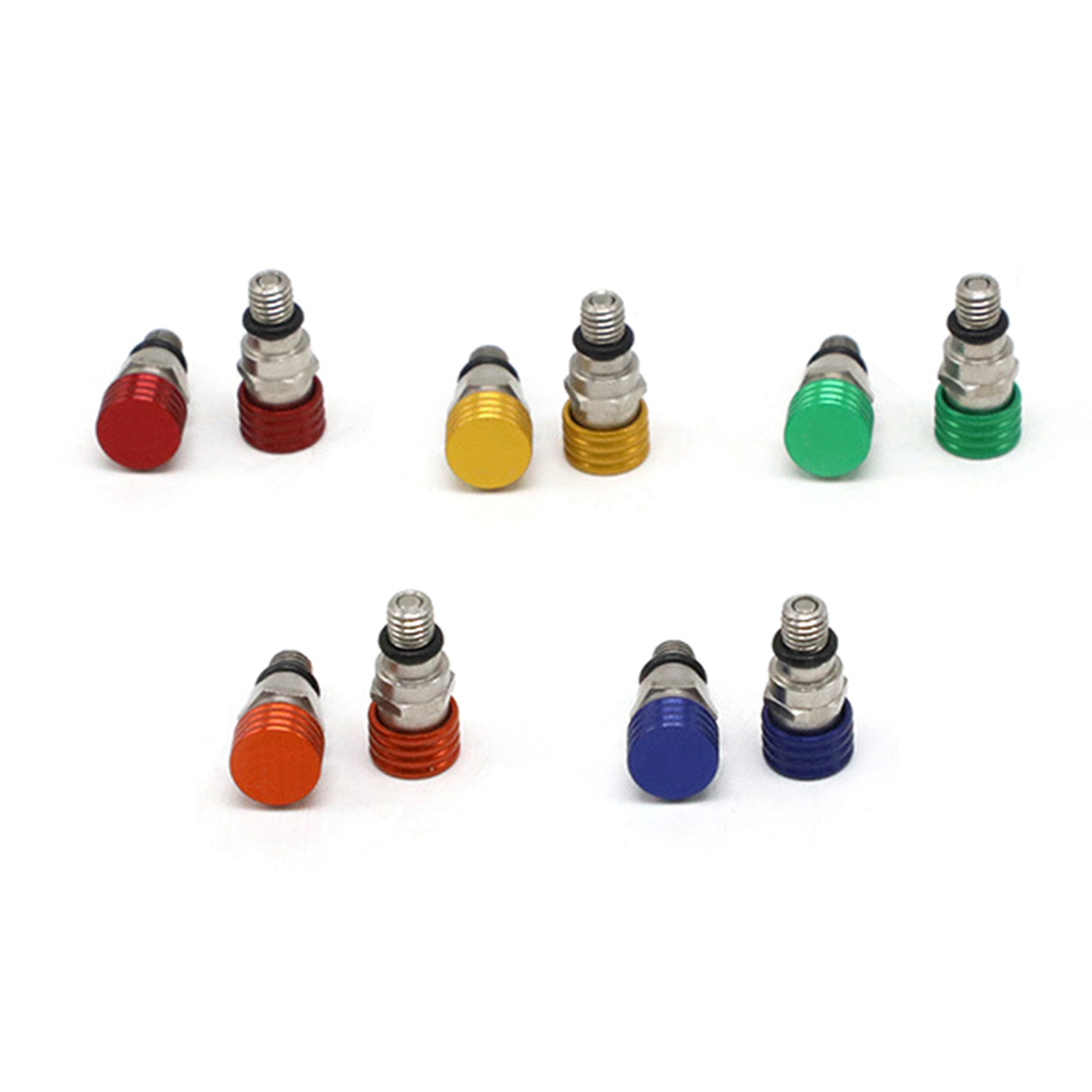 4x Motocross M5X0.8cm Fork Air Bleeder Relief Valve for YZ85 YZ125 YZ250 YZ450F 250RX Red