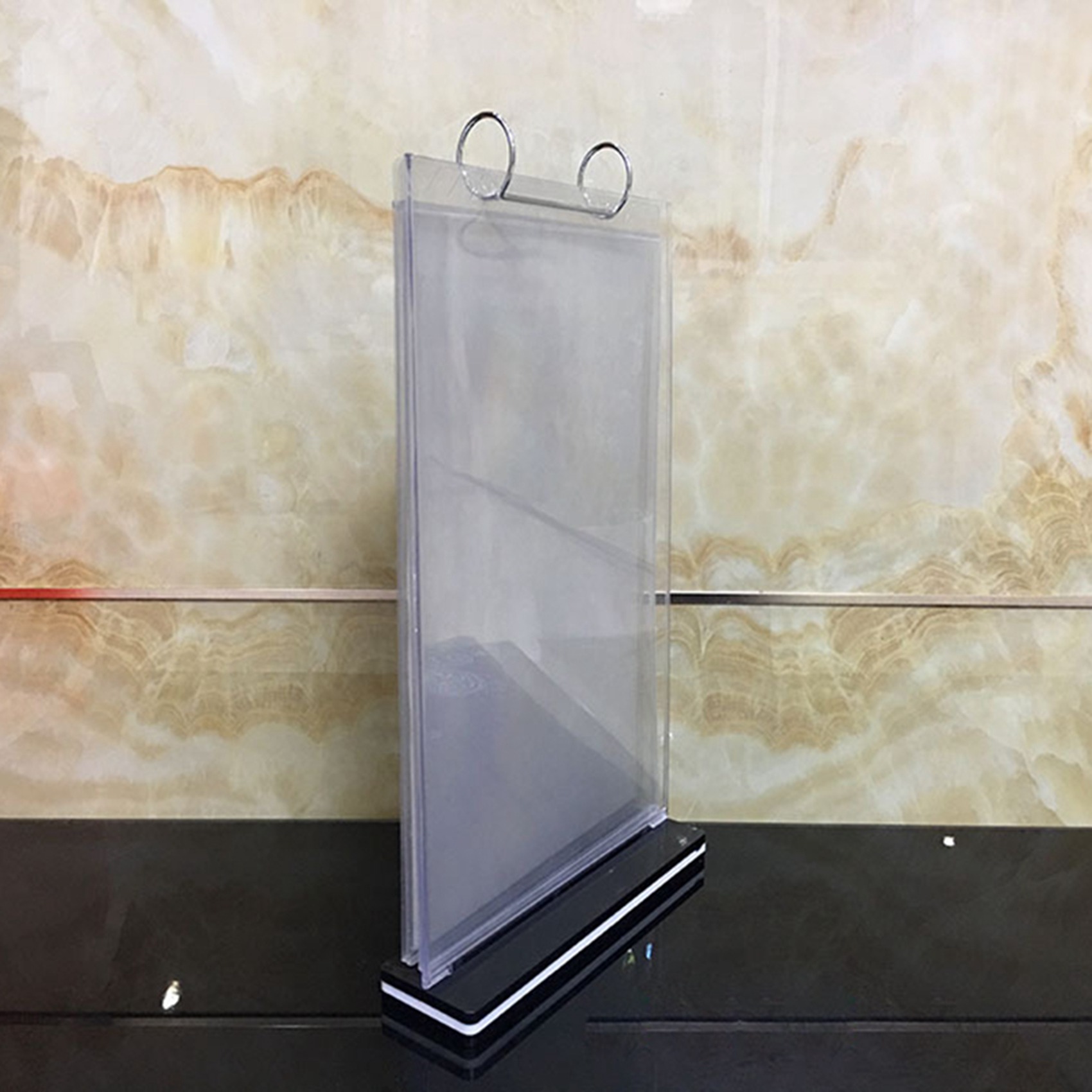 A4 Multi-Page Flip Display Card Label Display Stand Detachable Label. 