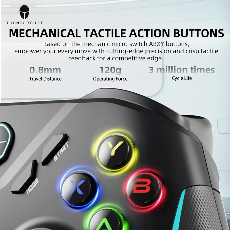 Thunderobot G50 Pro Game Controller For PC Buletooth Wireless Wired Vibration Gamepad Joystick for Nintendo Switch PC STEAM. 