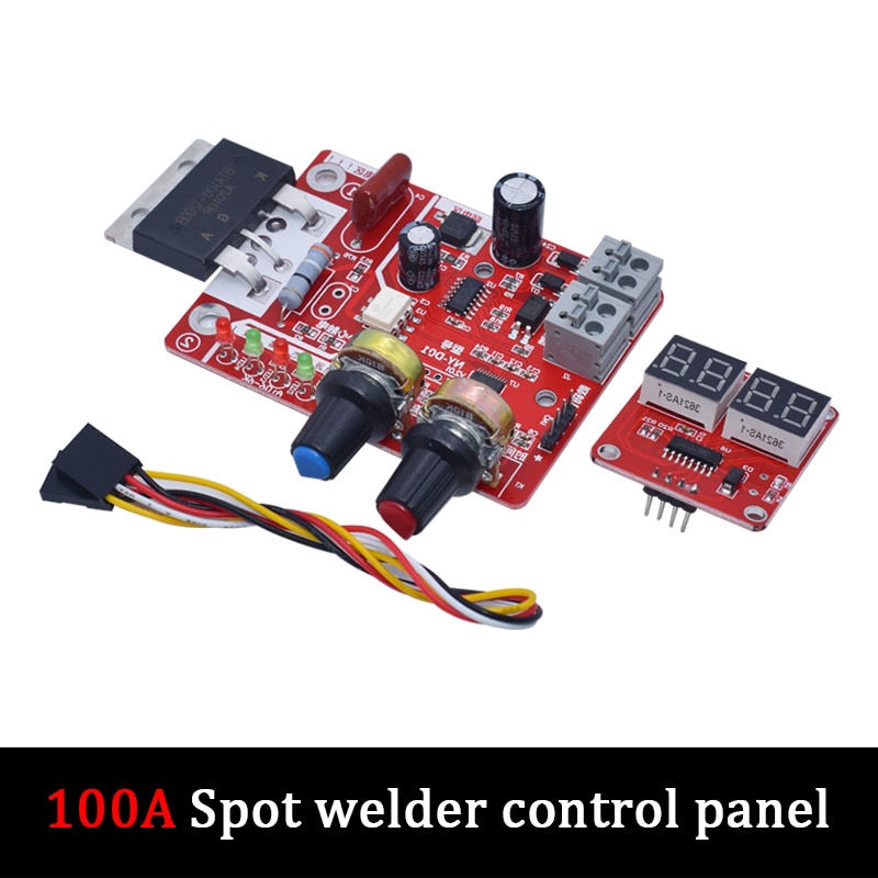 (New)40A 100A Digital pot Welder Machine Time Control Board pot casting Adjut Time & Current Tranformer Controller Panel module