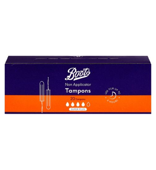 Boots Non Applicator Super Plus Tampons 24p UK. 