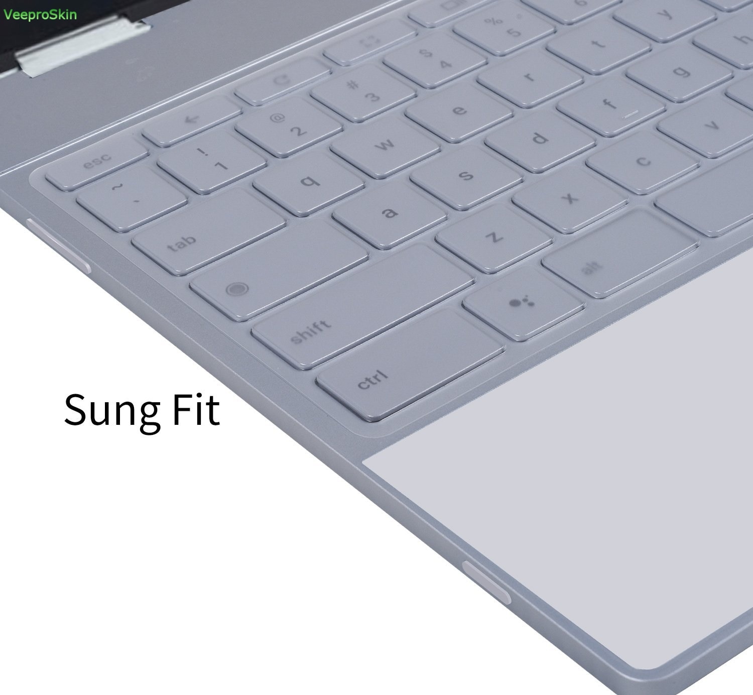 【happy one】For Google 12.3" Touch-Screen Chromebook(2017 Released) Keyboard Skin Layout Ultra Thin Clear Keyboard Cover. 