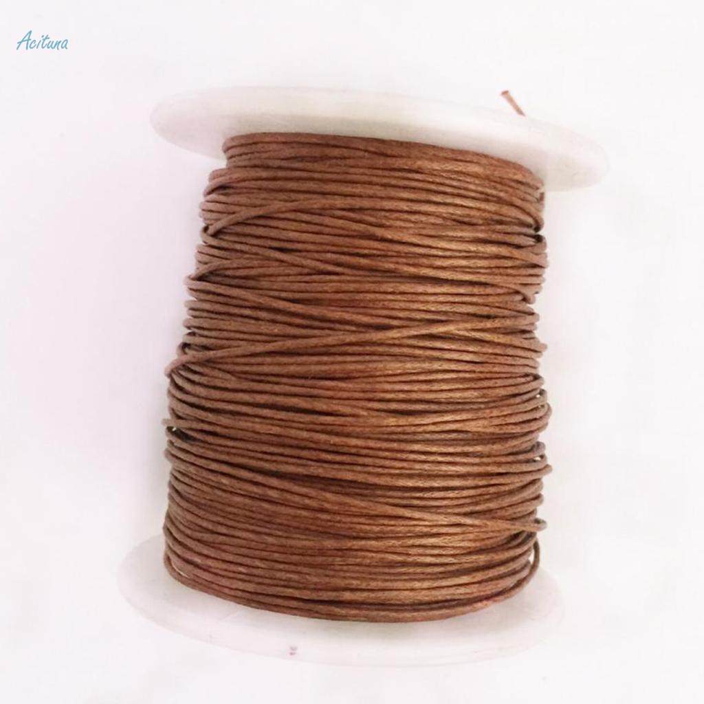 Prettyia 4x 80m Waxed Cotton Cord String Thread Rope Spool. 