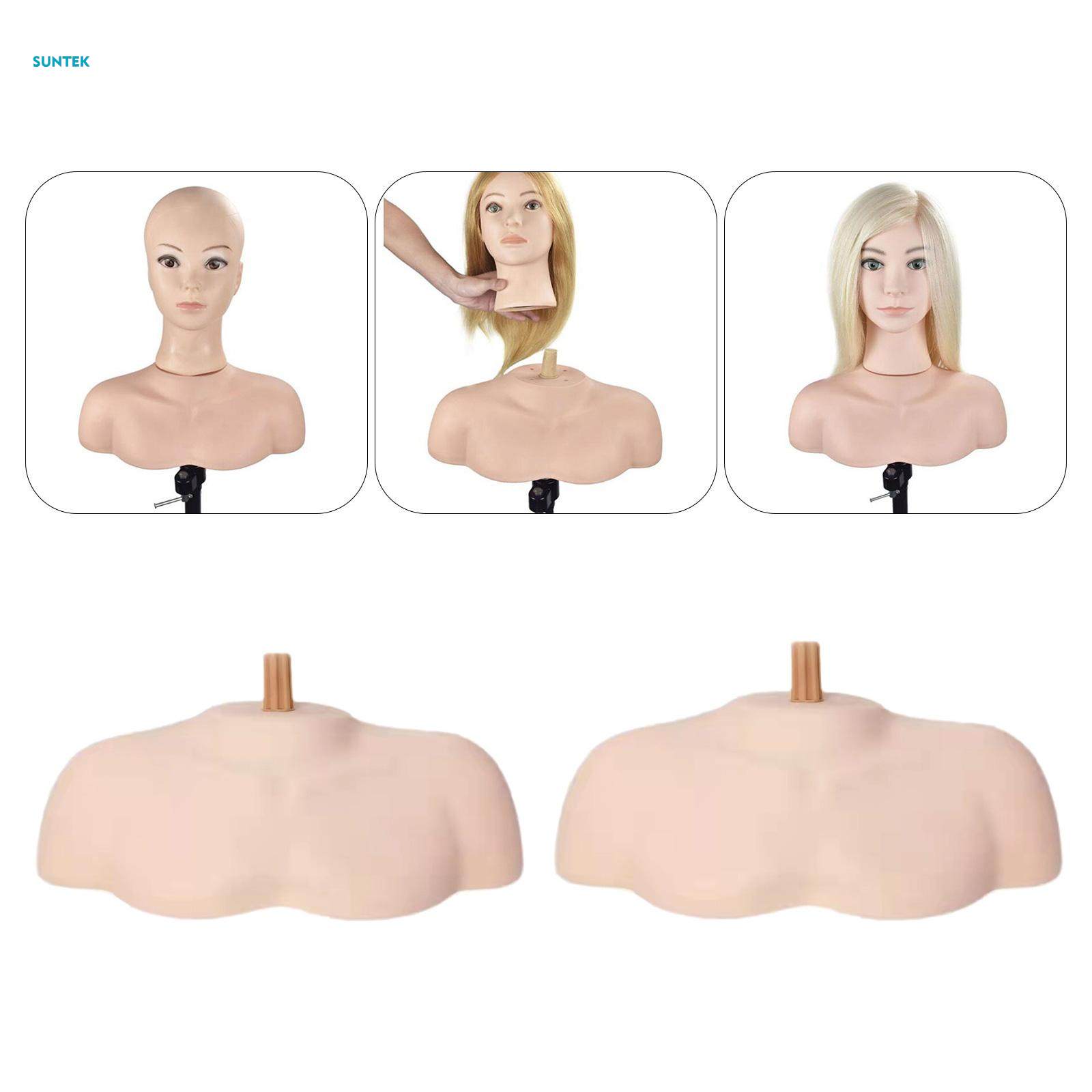 Cosmetology Mannequin Model Bust Shoulder Platform for Display S. 