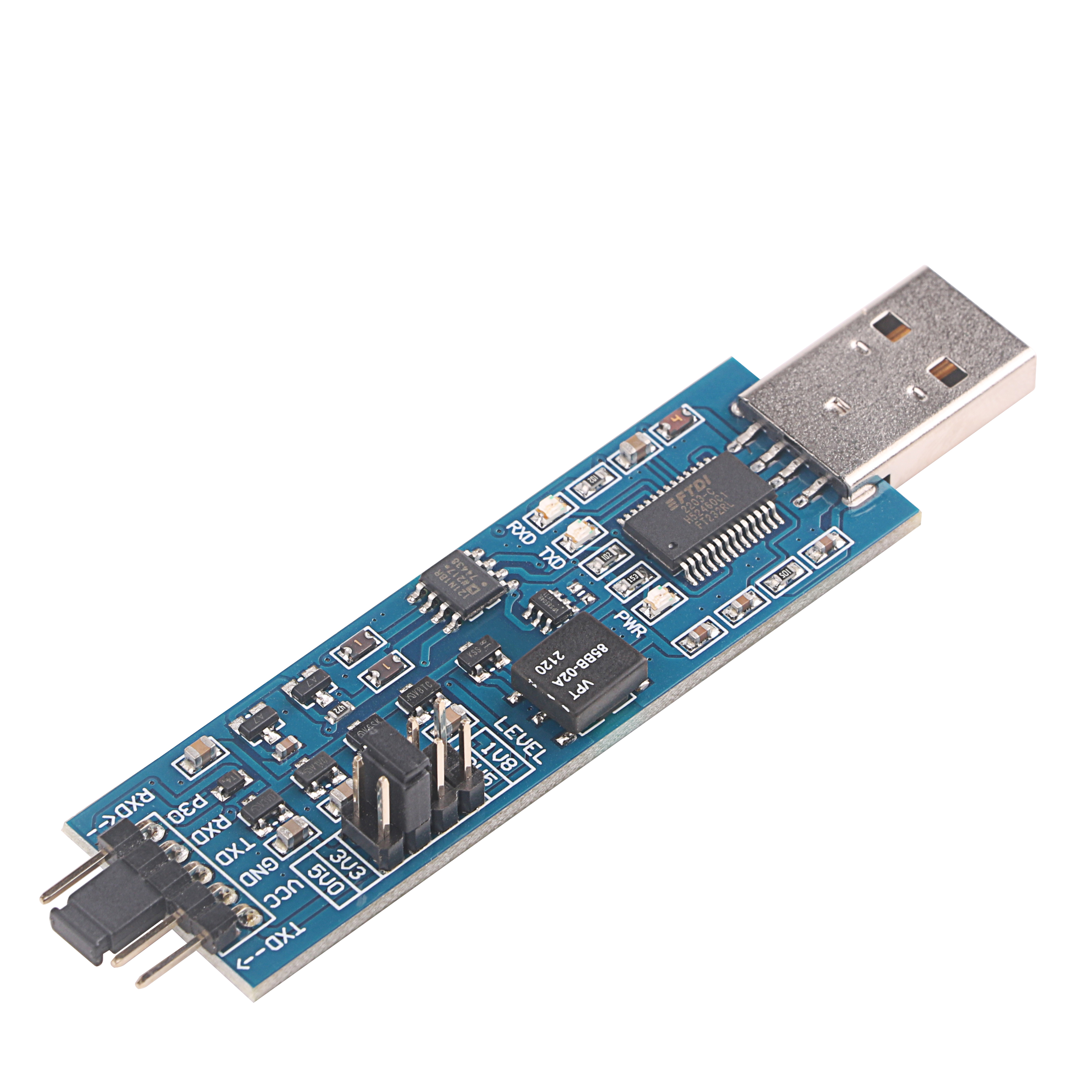 USB Serial Adapter 1.8V 2.5V 3.3V 5V TTL is Board FTDI 2.54mm Terminal Isolator UART Converter Supported Win 10 Mac OS. 