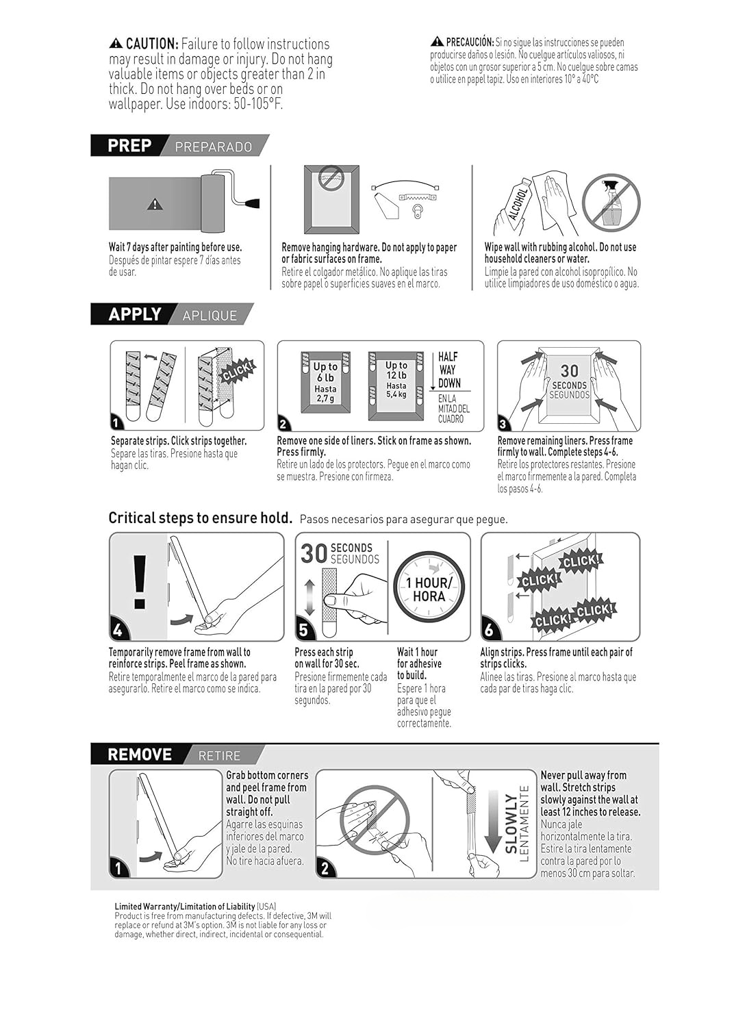 3M Command strips 3M Command no nails/holes no damage Picture hanging Strips Small, medium, Large. 