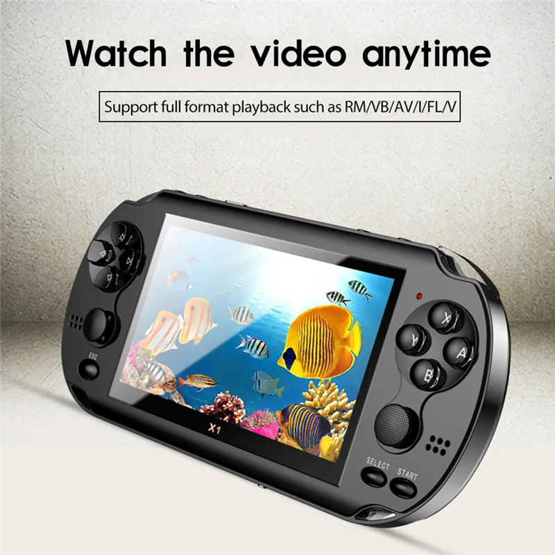 4.3 Inch Video Game Console 8G 10,000 Games 128 Bit for PSP Game Console for PS1 10 Simulator Game Controller. 