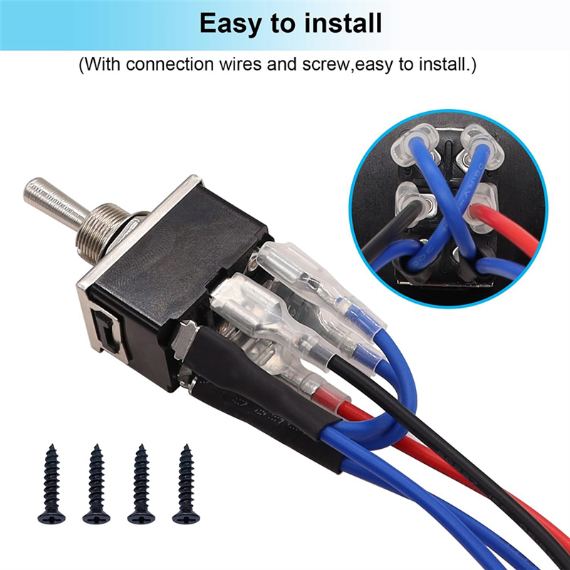 Momentary 6 Pin 3 Position (ON)-Off-(ON)UP/Down Polarity Reverse Switch Rocker Toggle Switches Black. 