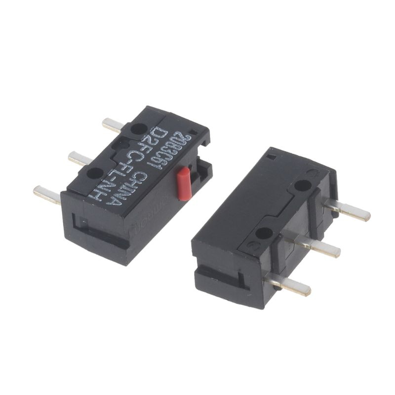 【happy one】2Pcs  OMRON D2FC-FL-NH Red Classic Mouse Micro Switch 10 Million Times lifetime Universal 7N 10m 20M. 