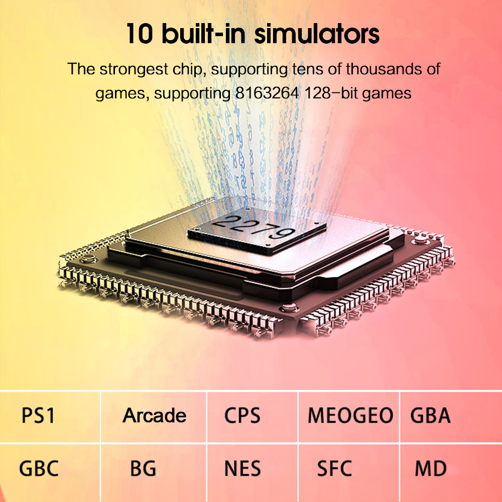 X12 5.1 Inch Handheld Video Game Console 8GB PSP FC GBA NES Built-in 10000 Game Console Game Console. 
