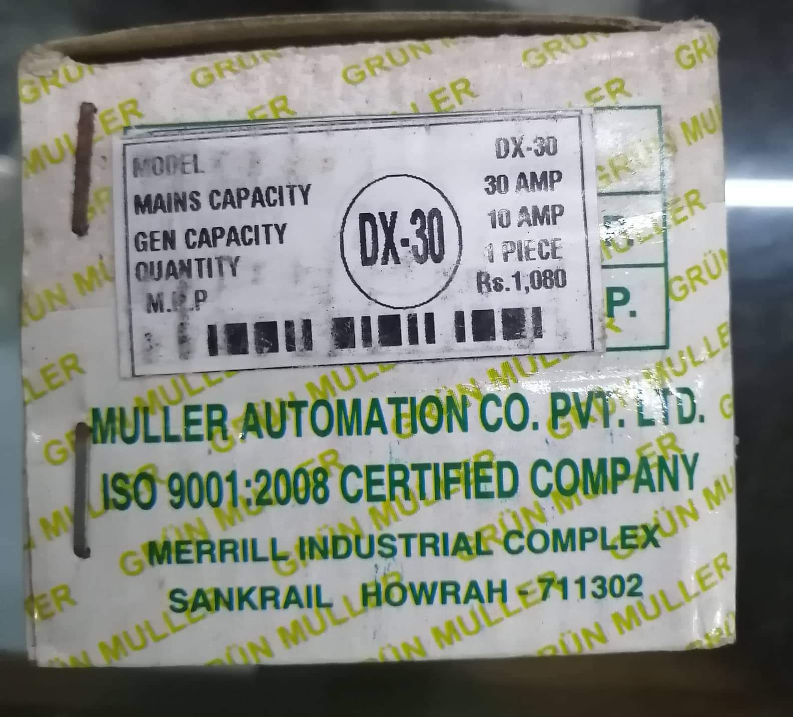 Automatic Changeover Mulller Brand Switch for Generator- Single phase. 