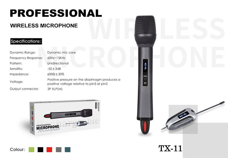 Shengfu TX-11 UHF Wireless Rechargeable Microphone