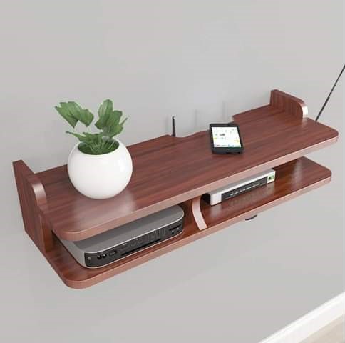 Floating Shelves Wall Mount TV Stand Shelf Hanging Media Console Entertainment Storage Shelf Set Top Box Stand Wi-Fi Router Storage. 