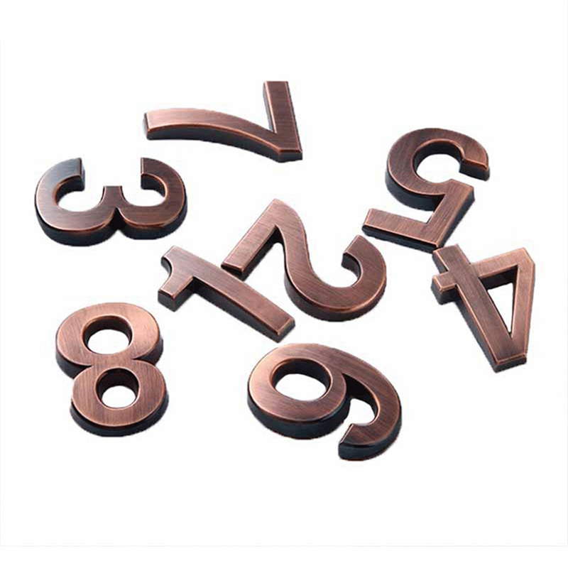 3D 0-9 Digits Room Gate Number Building Door Address Apartment Floor Hotel Number Sticker Plate House Number Easy to Use. 