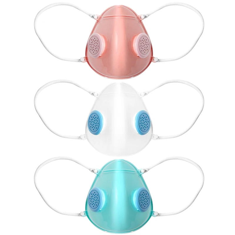 Silicone Reusable Protective Mask With Breathing Valve Deaf-Mute Lip Mask Outdoor Dust-Proof Mask Transparent Mask With Filters. 