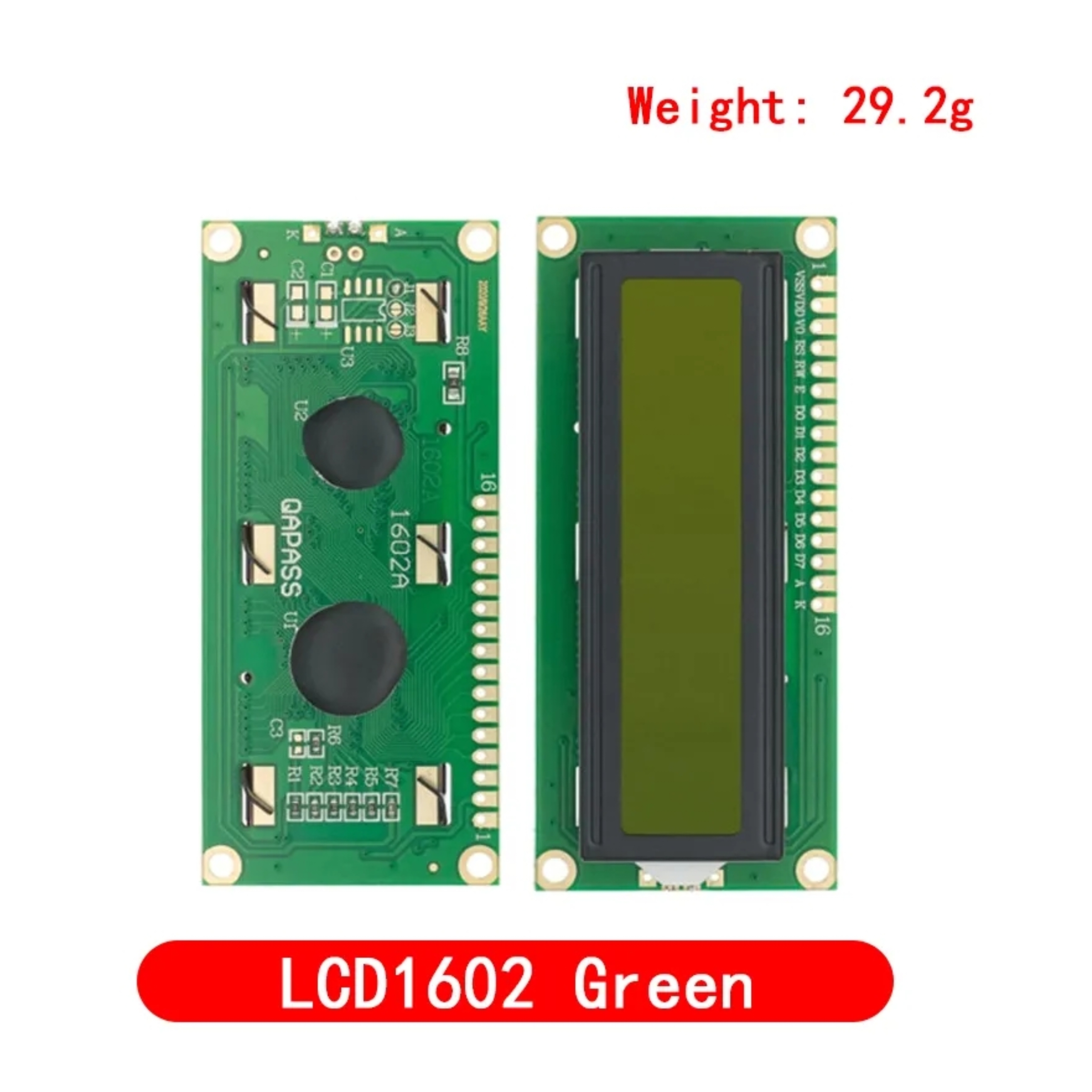 LCD1602 LCD Module Green Screen 16x2 Character LCD Display PCF8574T PCF8574 IIC I2C Interface 5V for arduino. 