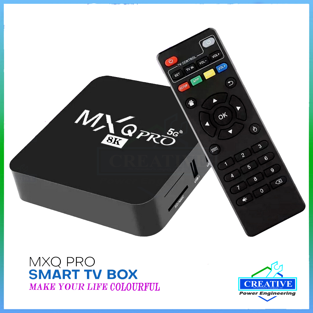 MXQ Pro 8K Android Smart TV Box  Model: 8GB/128GB, Free Dish Line TV Channel, Android TV Box , 4K TV Box