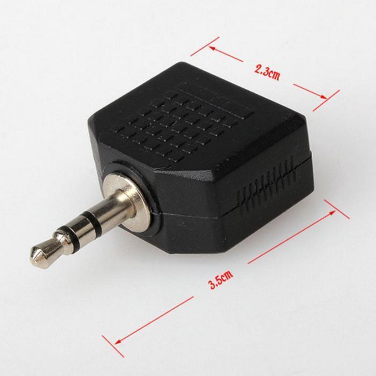 3.5mm 1 to 2 Audio Duplicator Adapter - Black. 