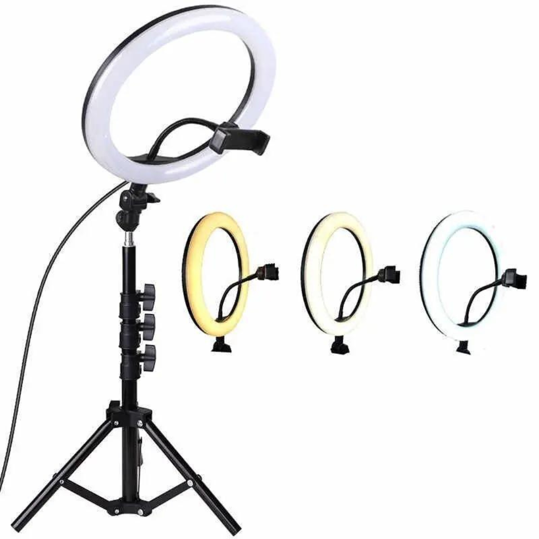 Ring lights of 14 inches with many color  with stand.. 
