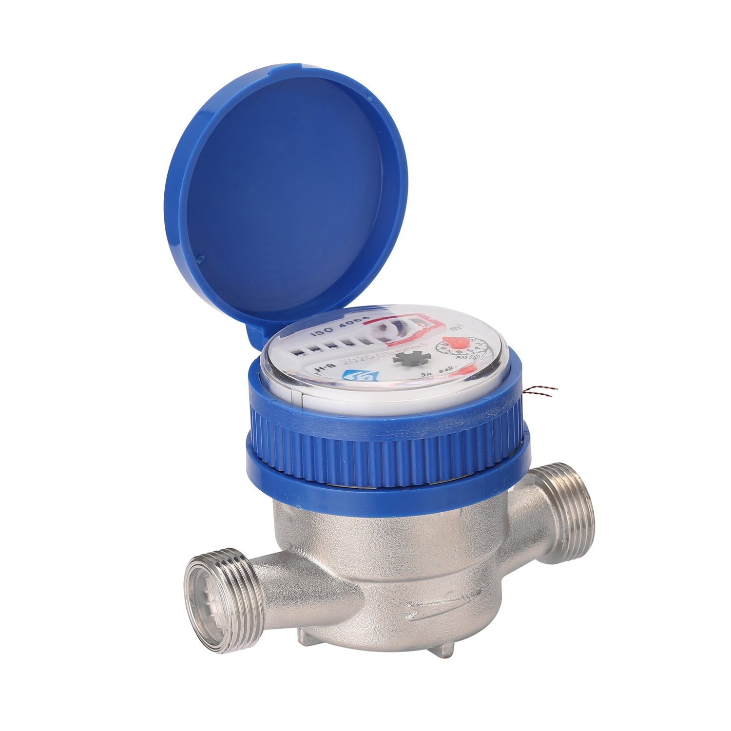 KOGEEK 15mm 1/2 Inch Intelligent Water Meter Household Mechanical Rotor Type Cold Water Meter Pointer Digital Display Combination Water Meters. 