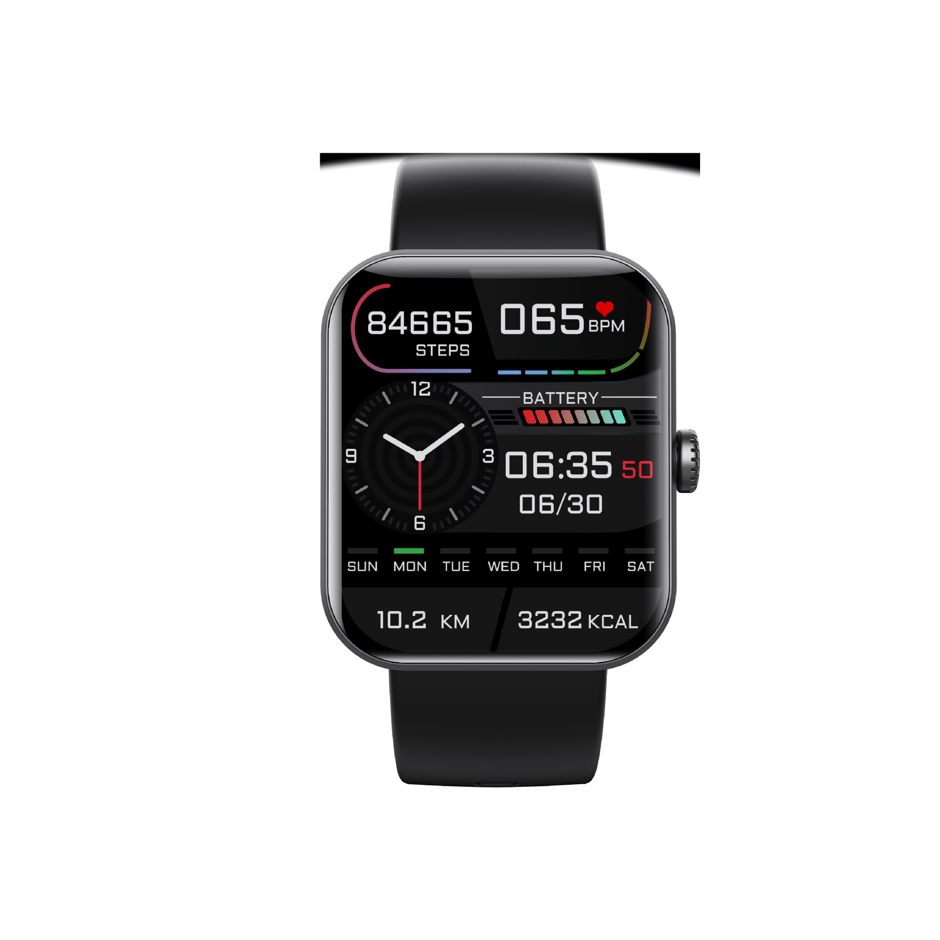The new cross-border F57L smart watch body temperature, heart rate, blood oxygen information reminder, step counting, smart bracelet, sports watch. 
