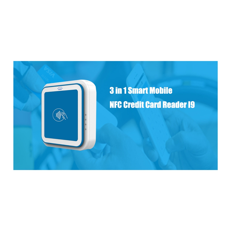 VISA Master Credit Card Chip Reader Writer Bank Transaction Bluetooth Mpos with EMV PCI POS Terminal (I9). 