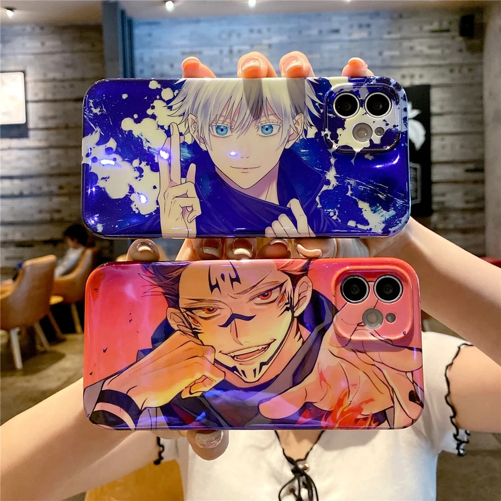 Jujutsu Kaisen Anime Itadori Yuji Ryomen Sukuna Phone Case for iphone 15 14 13 12 Pro Max 11 8 Plus Xs Max XR Blu-ray Soft Cover