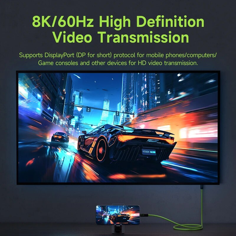 Hagibis USB C Fast Charger Cable With LED Display PD 240W 40Gbps Video Cord Compatible with Thunderbolt 4/3 For iPhone 15 Laptop. 