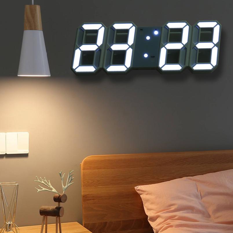 3D Display LED Digital Clock Electronic Clock Wall Hanging & Desk Clock. 