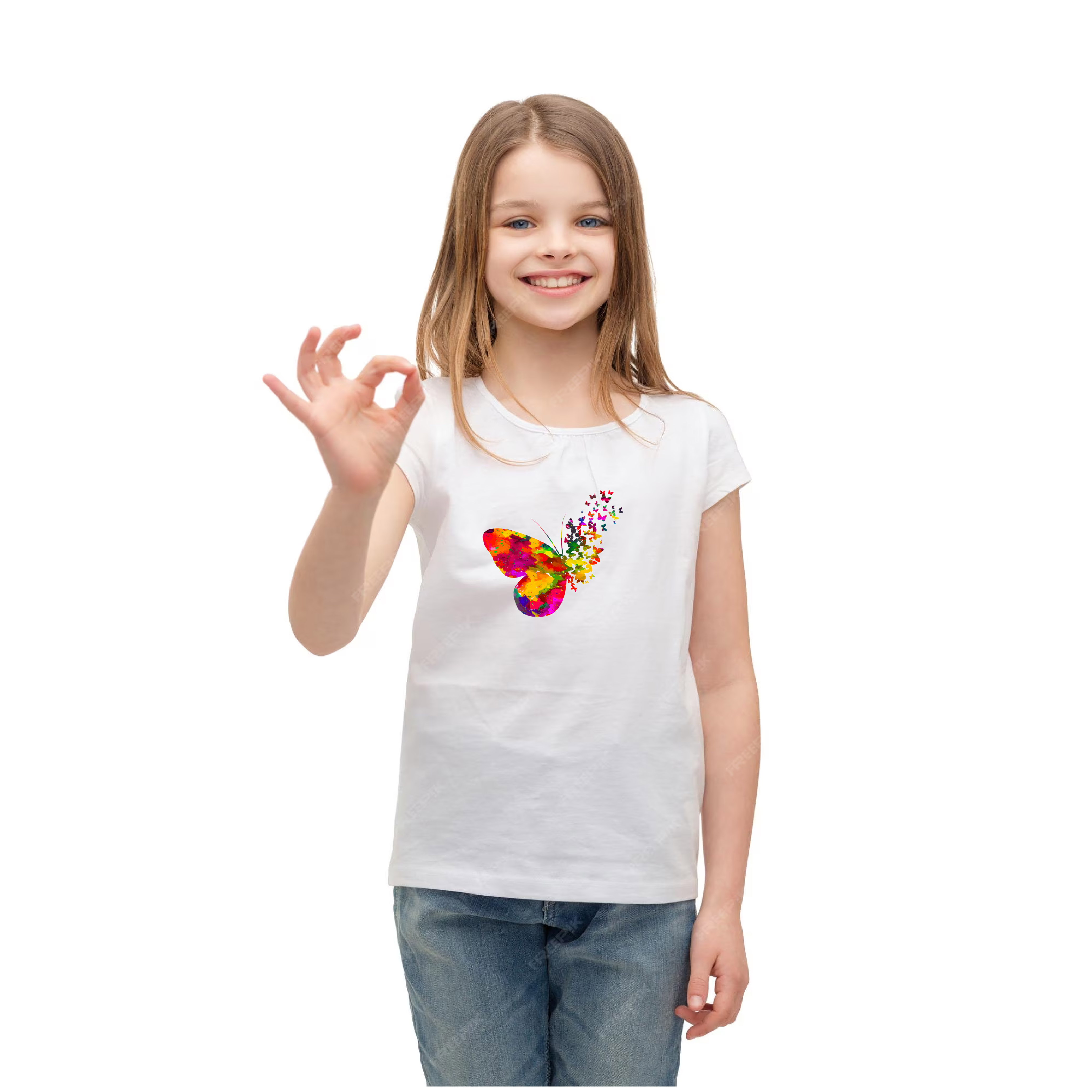 Girls Premium Quality T-shirt Kids T shirt Baby T-shirt Butterfly