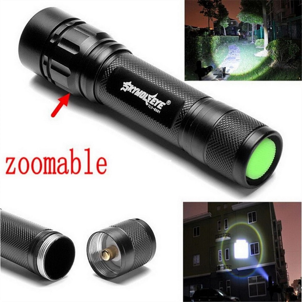 Skywolfeye Focus 260 Lumens 3 Modes 18650 Q5 LED Powerful Flashlight Torch Lamp VEJ93 P30