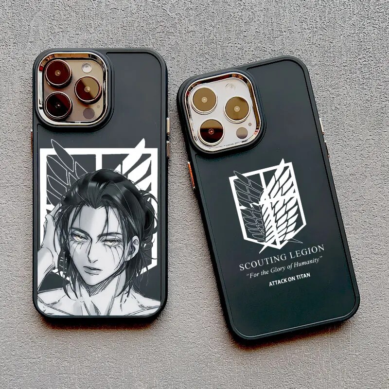 Anime Attack On Titan Phone Case For iPhone 14 Plus Pro Max 11 12 13 Pro Max XS X XR SE 2020 7 8 Plus Cover Silicone Shell Funda. 