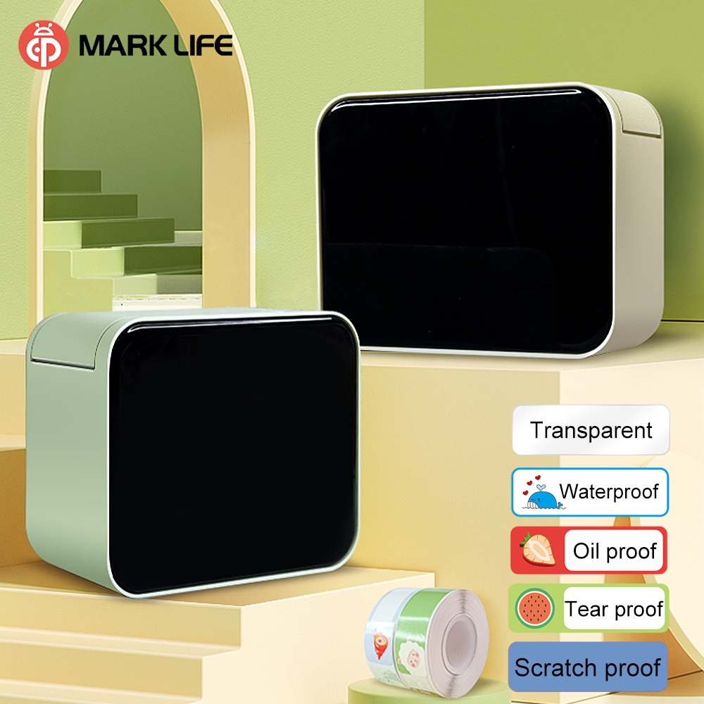Marklife P15Wireless Bluetooth Label Printer Portable Thermal Printer Similar as D11 D110 D101 Label Machine Mini Label Maker minghao