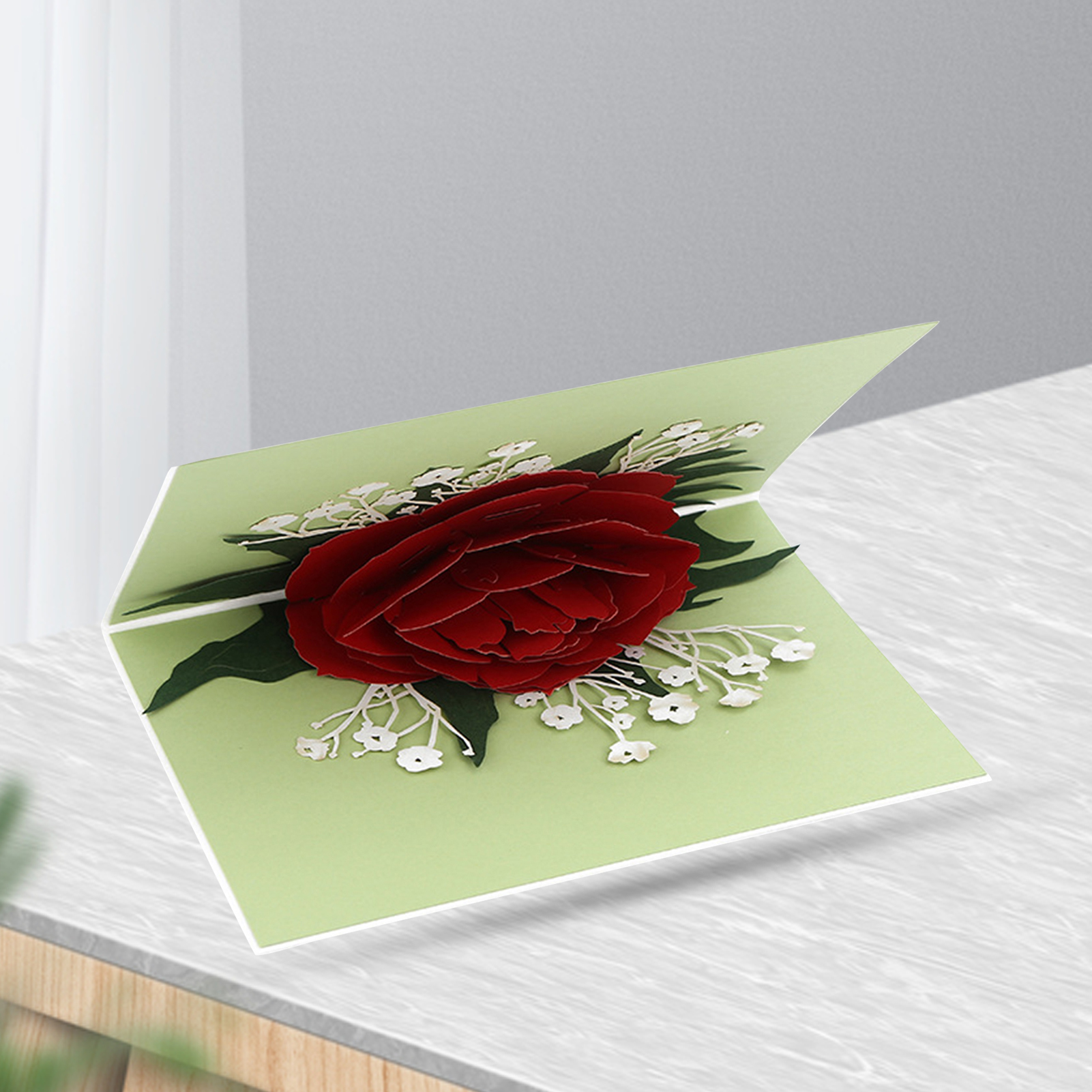Greeting Card Nice-looking istic Flower Festival Card. 