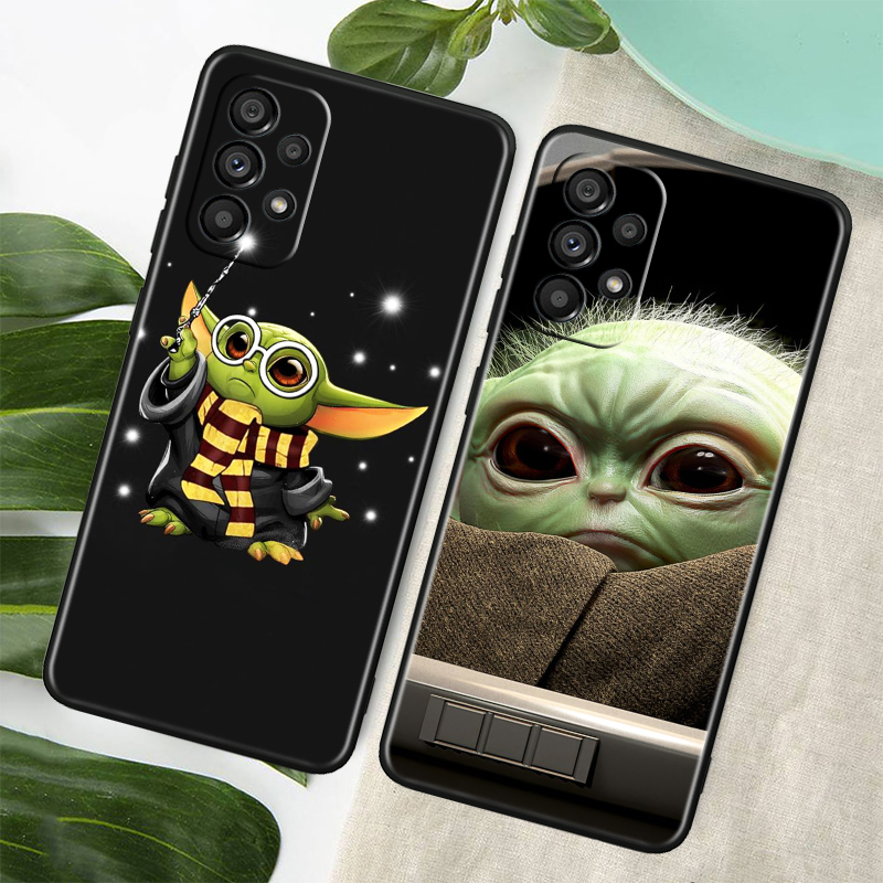 Star Wars Cute Baby Yoda Black Phone Case For Samsung A73 A72 A71 A53 A52 A51 A42 A33 A32 A23 A22 A21S A13 A03 5G Cover. 