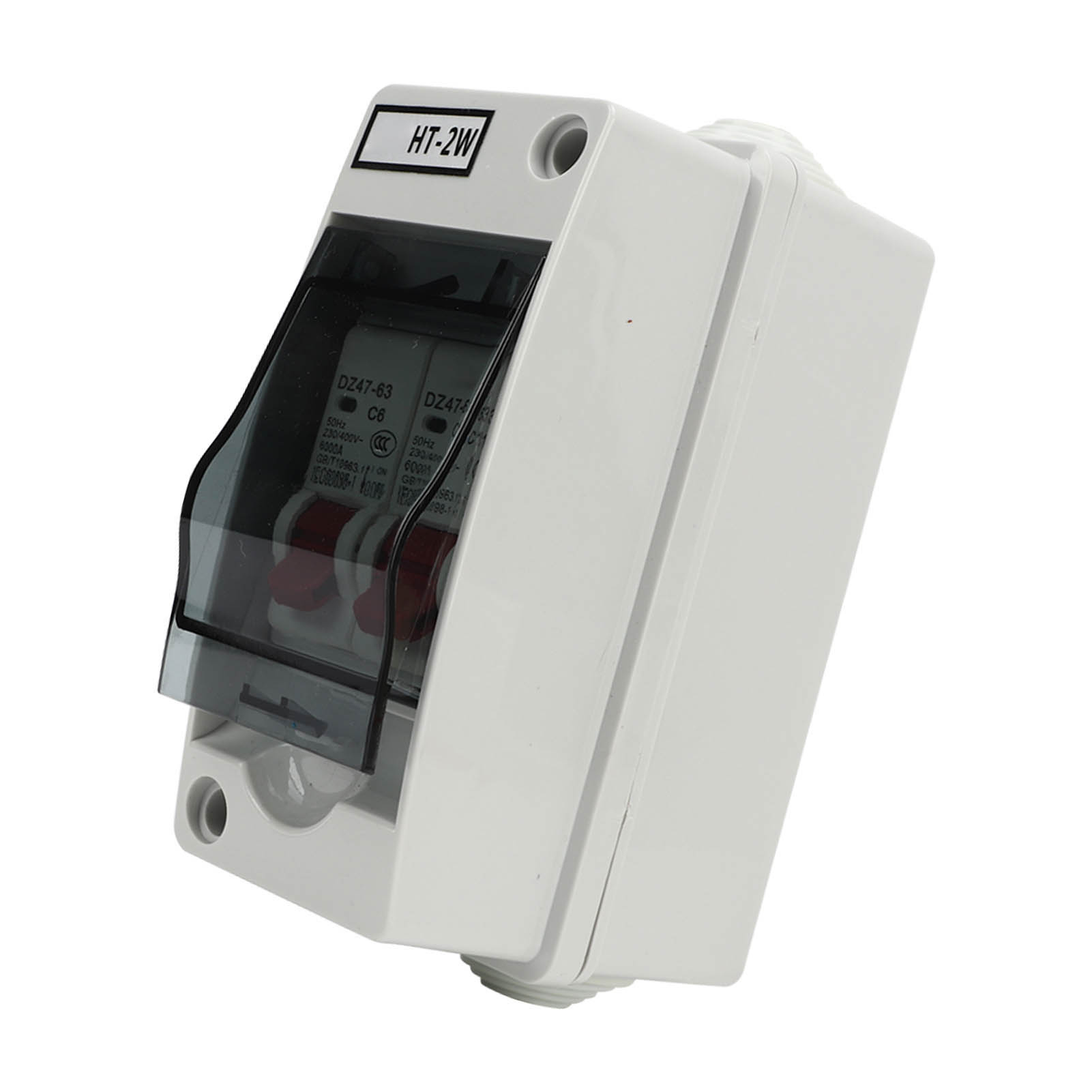 2 Channel Mini Circuit Breaker MCB C Type Waterproof Distribution Box 230V 400V. 