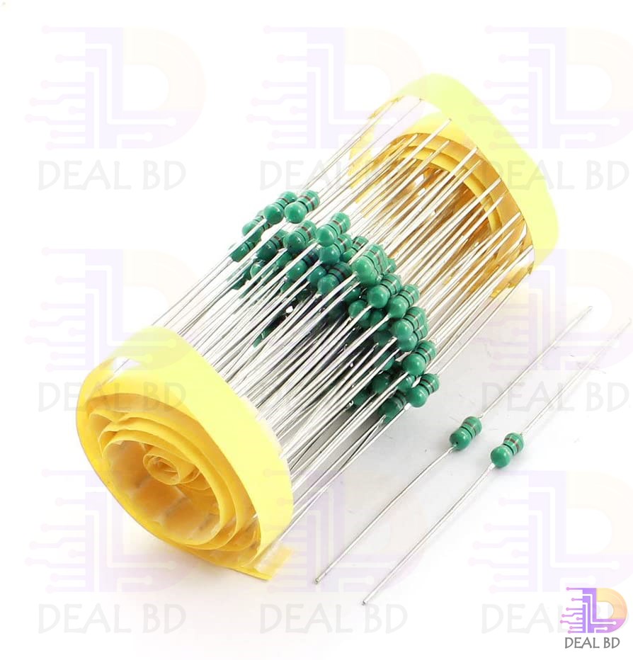 10Pcs- 1.0uH Axi-al Inductor 1.0uH 0.5W Ax-ial Lead Color Ring Conf-ormal Fixed Inductors Ax-ial Thro-ugh Hole For Electronics Projects DIY Electrical Circuitry & Parts. 
