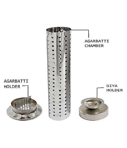 Safety Agarbatti Stand - Stainless Steel - Incense Stick Holder-1 Ps. 