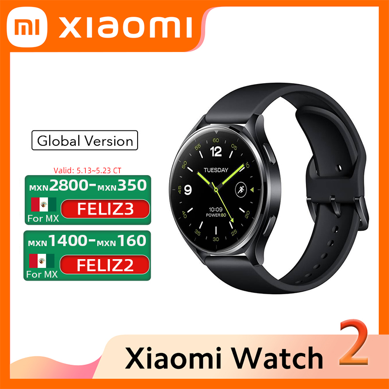 Global Version Xiaomi Watch 2 160+ Sports Modes 1.43 AMOLED Display 495mAh Battery Google Wear OS Google Play Mi Smartwatch