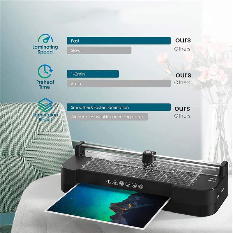 4-In-1 Laminator Thermal Laminating Machine Lamination Kit Laminator Machine for Office Home Classroom -US Plug. 