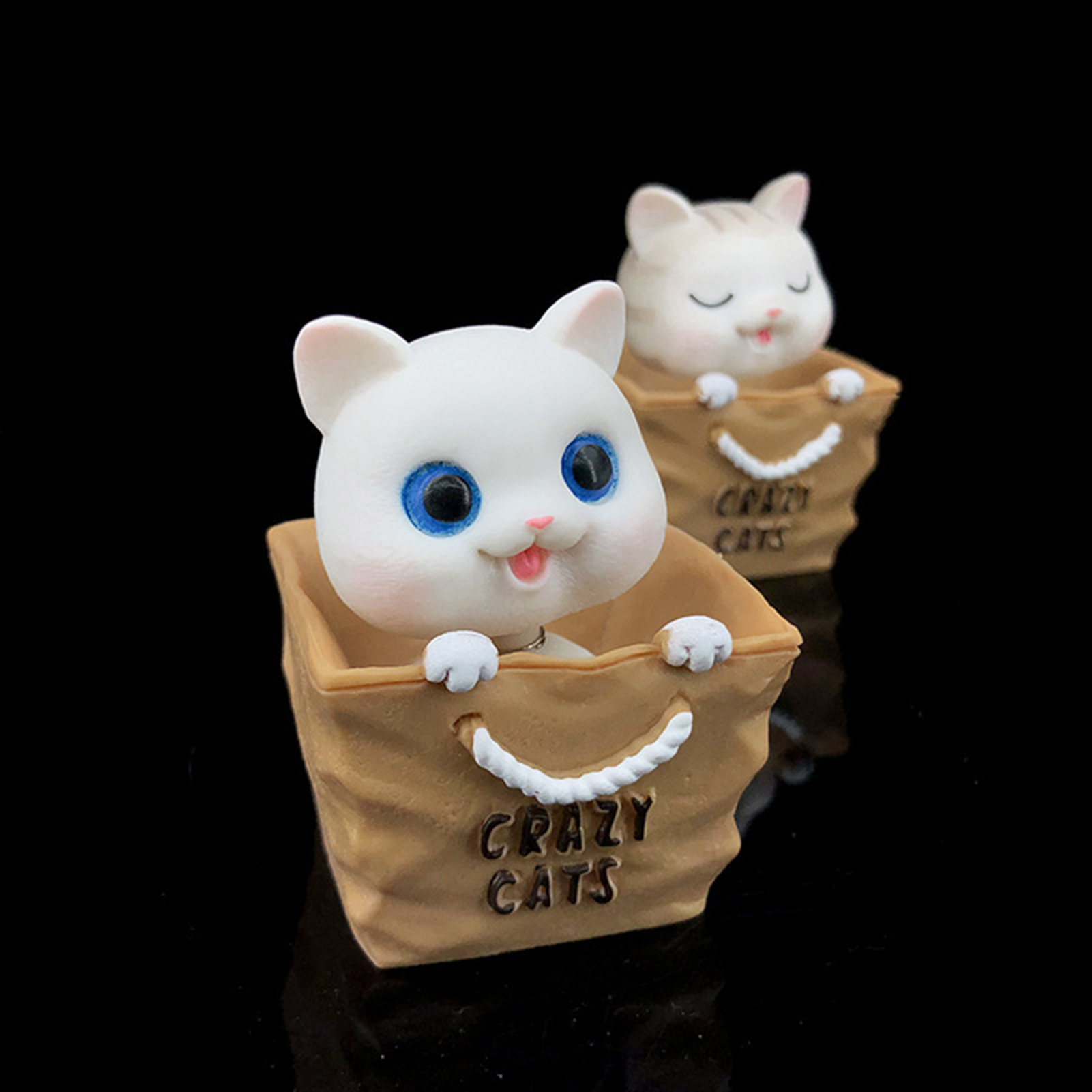 Nodding Cat Toys No Deformation Dashboard Bobble Head Cat Toys. 