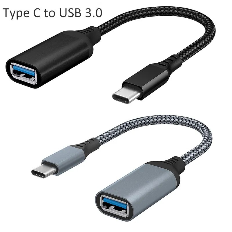 SHIWANA USB A to USBC Data Transfer Connector Type C OTG Cable USB3.0 3.1 Adapter Cable for Phone Laptop Car Extension Converter