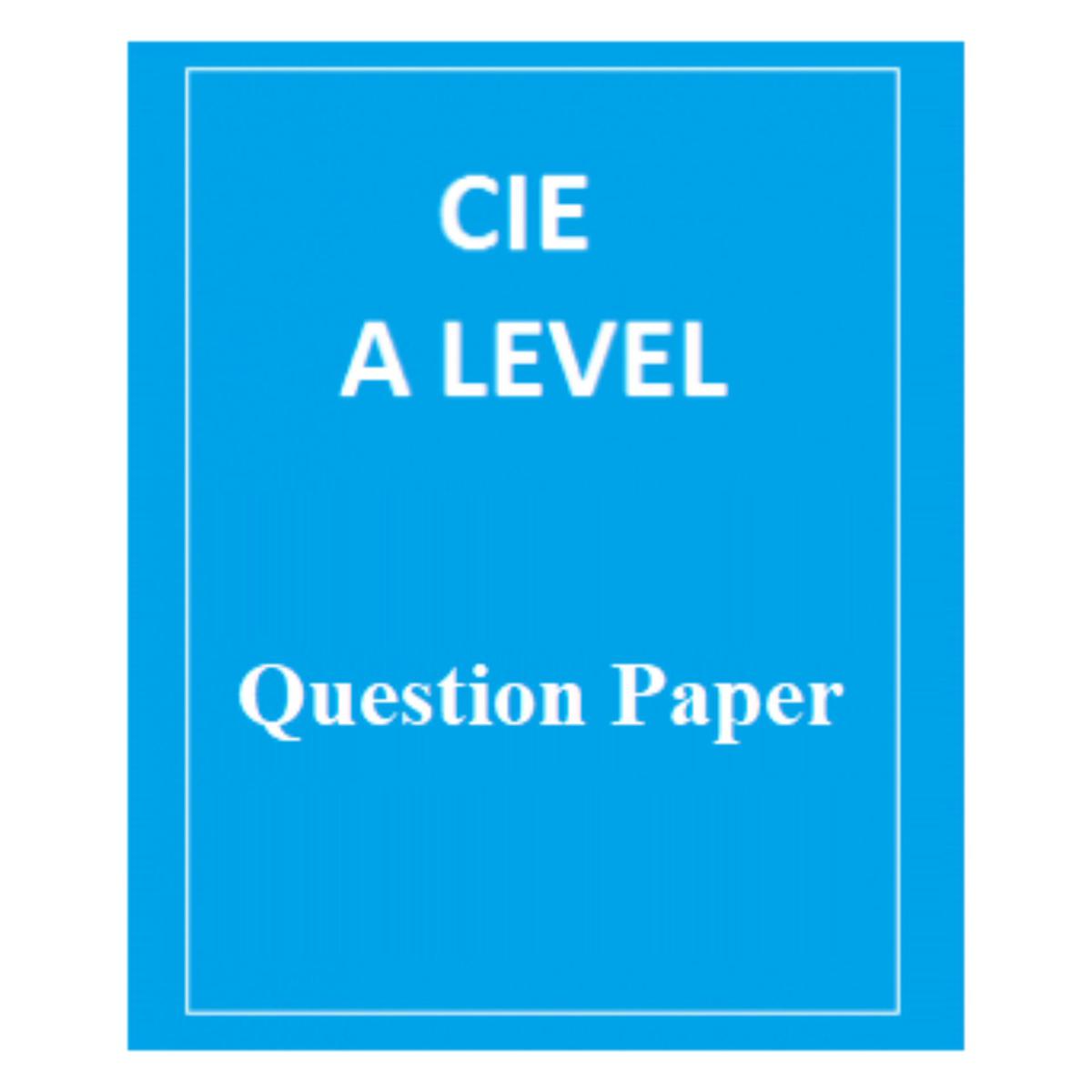 CIE A level Mechanics 2 Question Paper