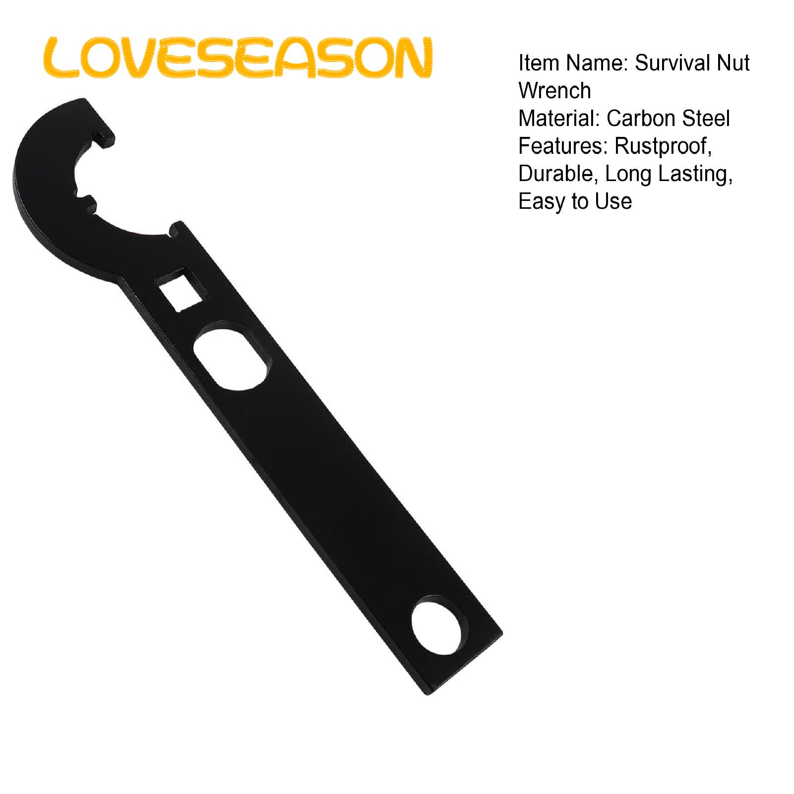 Reliable Nut Tightening Tool Compact Portable Multi-function Carbon Steel Wrench for Efficient Nuts Tightening Rustproof Corrosion Resistant Tool Rescue Nut Wrench. 