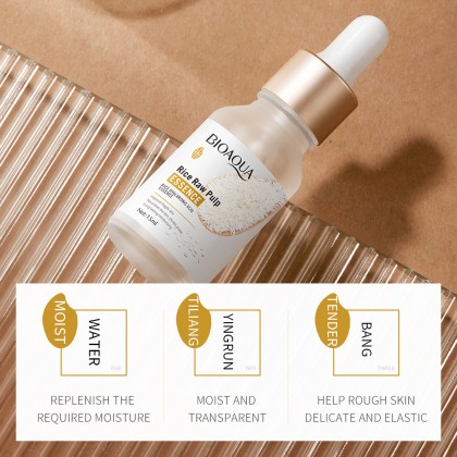 BIOAQUA Rice Raw Pulp Essence White Rice Hyaluronic Acid Essence Serum 15ml