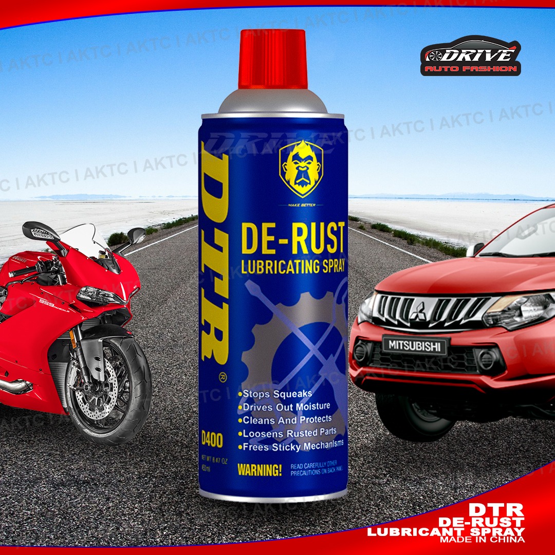 DTR DE-RUST Lubricating Spray Anti rust – Ultimate Rust Remover and Lubricant-450 ml. 