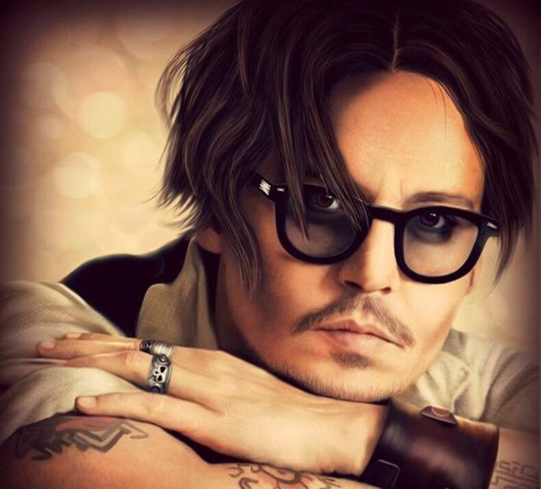 【happy one】1932 C1Fashion Johnny Depp Lemtosh Style Round Sunglasses Transparent Lens Brand Design Show Sun Glasses Oculos De Sol. 